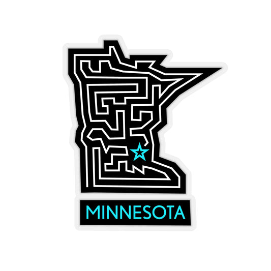 Lines of Minnesota Sticker